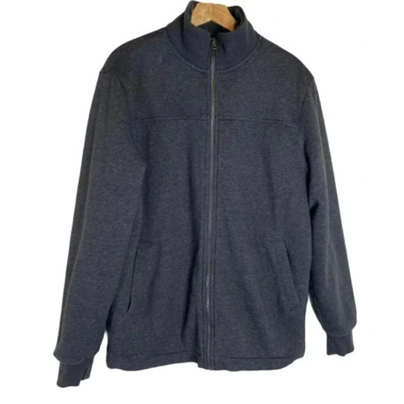 Gap L gray full zip fleece‎ lined jacket - Picture 1 of 7